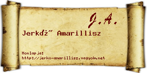 Jerkó Amarillisz névjegykártya